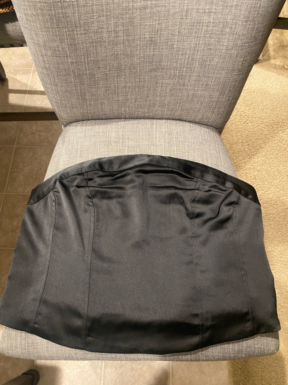 Wild Fable Black Ruched Strapless Bustier Top